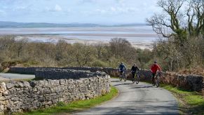 Family cycling near Birkrigg Ulverson Wildey Media